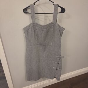 NWT Simply Noelle Gray Pinstripe Mini Dress